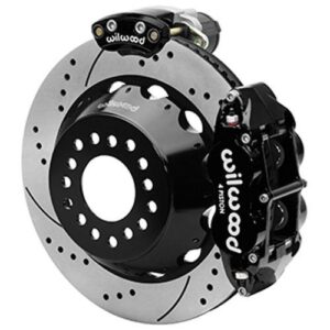 Wilwood WBK140-16152-D - 9" Ford 2.50" Offset Electronic Parking Brake 14.00" Drilled Rotors Rear Ki
