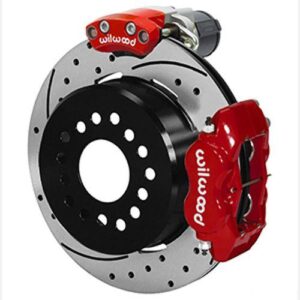 Wilwood WBK140-16154-DR - 9" Ford 2.66 Offset Electronic Parking Brake 12.19" Drilled Rotors Rear Ki