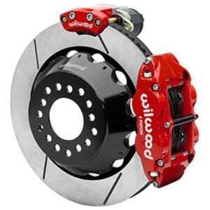 Wilwood WBK140-16156-R - 9" Ford 2.66" Offset Electronic Parking Brake 14.00" Rotors Rear Kit-Red