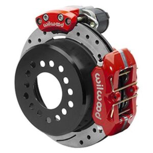 Wilwood WBK140-16163-DR - GM 12 Bolt 2.75 Offset Electronic Parking Brake Low Profile Drilled 11" Ro