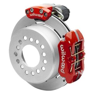 Wilwood WBK140-16163-R - GM 12 Bolt 2.75 Offset Electronic Parking Brake Low Profile Rear Kit-Red