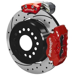 Wilwood WBK140-16164-DR - GM 12 Bolt 2.75 Offset Electronic Parking Brake 12.19" Drilled Rear Kit-Re