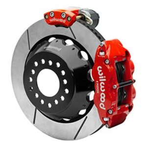 Wilwood WBK140-16166-R - GM 12 Bolt 2.75" Offset Electronic Parking Brake 14.00" Rotors Rear Kit-Red
