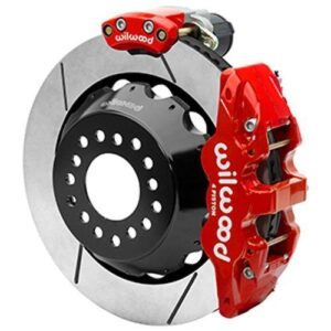 Wilwood WBK140-16175-R - 9" Ford 2.50" Offset Electronic Parking Brake 14.00" Rotors Rear Kit-Red