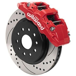 Wilwood WBK140-17274-DR - Jeep JK-Series 2007-2018 13.38" Drilled Rotors Front Kit-Red