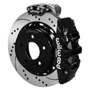 Wilwood WBK140-18046-D - GM Truck 3.25 Offset Electronic Parking Brake 14.00" Drilled Rotors Rear Ki
