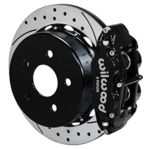 Wilwood WBK140-18075-D - Jeep JL-Series 2018-Up 13.50" Drilled Rotors Rear Kit-Blk