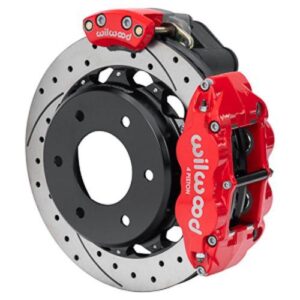 Wilwood WBK140-18161-DR - 71-91 Blazer & Jimmy 4x4 12.88" Drilled Rotors Rear Kit-Red