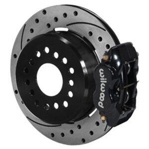 Wilwood WBK140-7143-D - 9" Ford 2.66" Offset Rear Kit Drilled-Blk