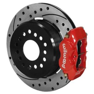 Wilwood WBK140-7144-DR - Dana 60 2.36 Offset Rear Drilled Kit-Red