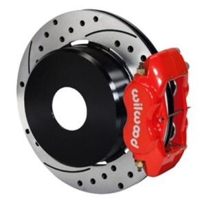 Wilwood WBK140-7150-DR - 9" Ford 2.50" Offset Rear Kit Drilled-Red