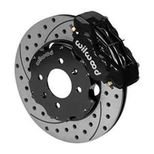 Wilwood WBK140-8695-D - 1990-99 Honda Civic Front Drilled Kit-Blk
