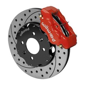 Wilwood WBK140-8695-DR - 1990-99 Honda Civic Front Drilled Kit-Red