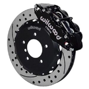 Wilwood WBK140-8797-D - 1995-99 Bmw E36 & M3 Front Drilled Kit-Blk