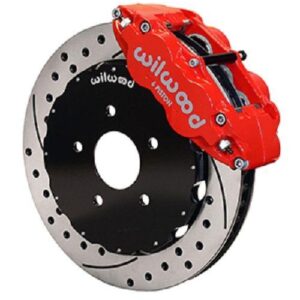 Wilwood WBK140-9192-DR - 2003-09 Nissan 340Z Front Drilled Kit-Red