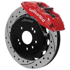 Wilwood WBK140-9194-DR - 1995-98 Nissan 240Sx Front Drilled Kit-Red
