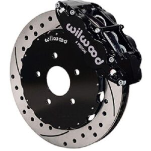 Wilwood WBK140-9285-D - 2002-06 Mitsubishi Evo Vii Front Drilled Kit-Blk