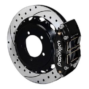 Wilwood WBK140-9286-D - 2002-06 Mitsubishi Evo Vii Rear Drilled Kit-Blk