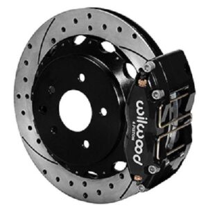 Wilwood WBK140-9507-D - 2003-13 Nissan 350Z & 370Z Rear Drilled Kit-Blk