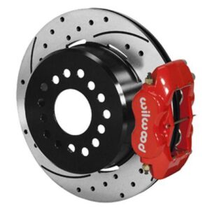 Wilwood WBK140-9791-DR - 9" Ford 2.50" Offset Rear Kit Drilled-Red