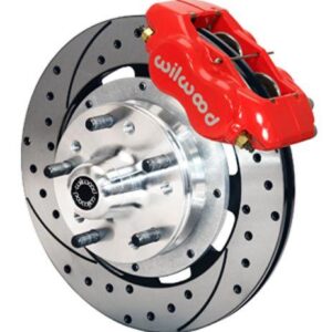 Wilwood WBK140-9828-DR - Mopar B&E Body Front Drilled Kit-Red