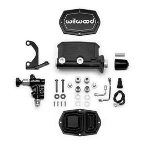 Wilwood WBK261-14963-BK - Alum. 1" Compact Master W/O Pushrod And L/H Prop Valve-Black