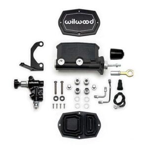 Wilwood WBK261-15666-BK - Alum. 1-1/8" Compact Mustang Master With Pushrod And R/H Prop Valve-Black