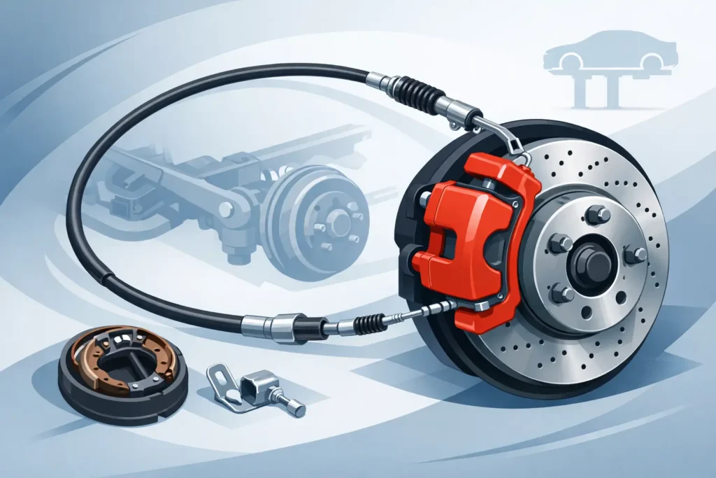 Parking Brake Cable for Disc Conversion